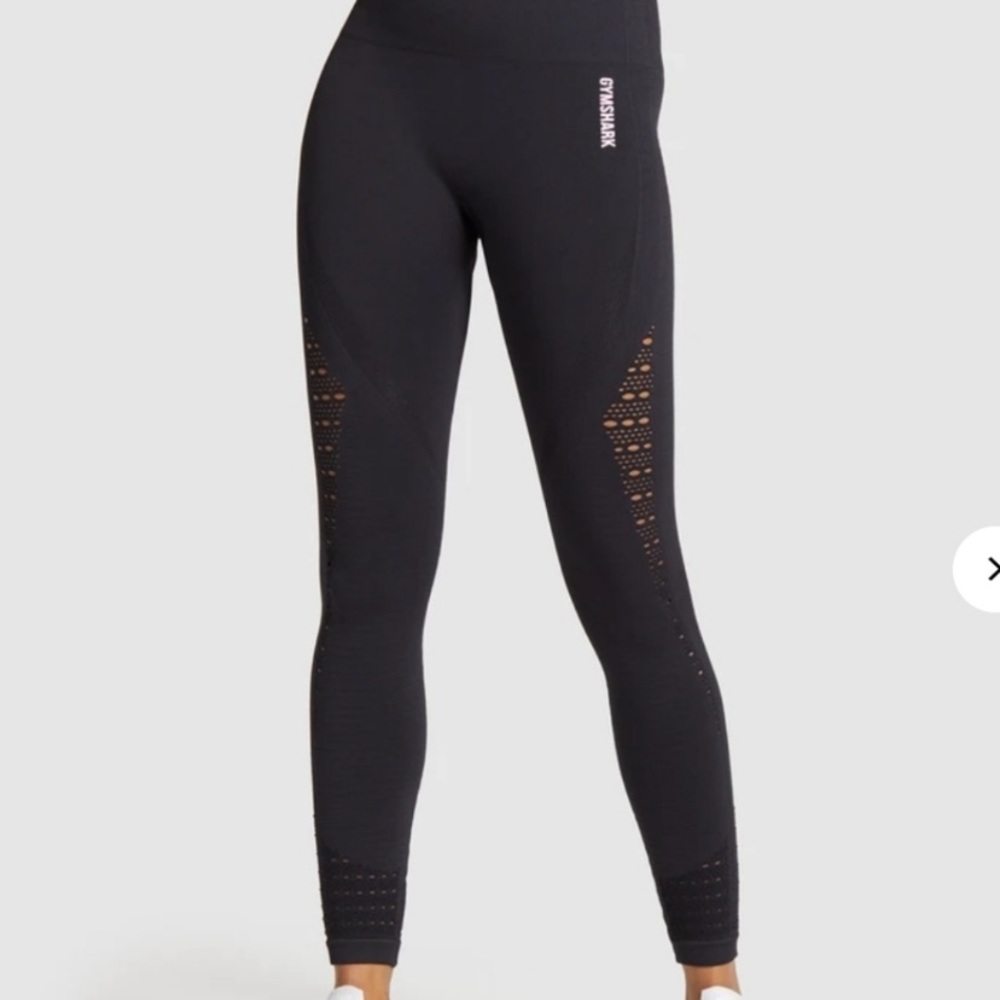 Gymshark Energy+ Seamless Leggings in Black.